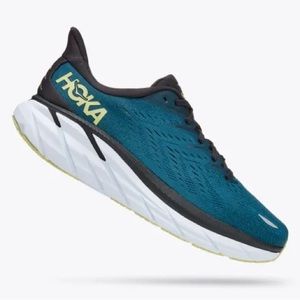 (NWOT) MENS HOKA CLIFTON 8 RUNNER 16 BLUE CORAL/BUTTERFLY (BRAND NEW)